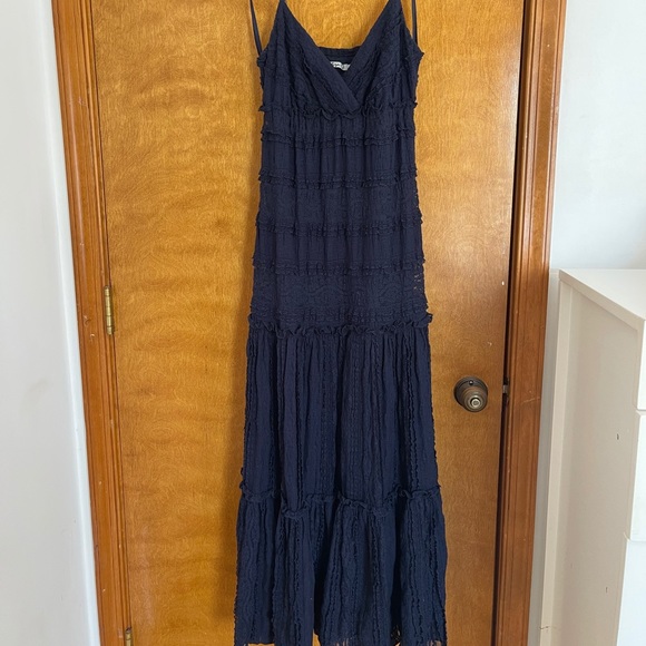 Eliza J Navy Blue Boho Ruffle Dress - Picture 15 of 16